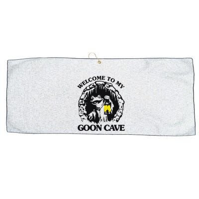Welcome To My Goon Cave Large Microfiber Waffle Golf Towel