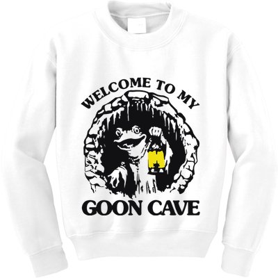 Welcome To My Goon Cave Kids Sweatshirt
