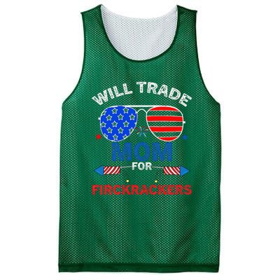 Will Trade Mom For Firecrackers Mesh Reversible Basketball Jersey Tank