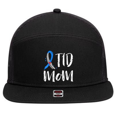 Wo T1D Mom Shirt Type 1 Diabetes Awareness 7 Panel Mesh Trucker Snapback Hat