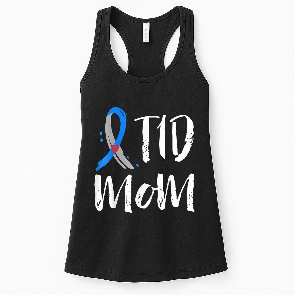 Wo T1D Mom Shirt Type 1 Diabetes Awareness Womens Tank Top