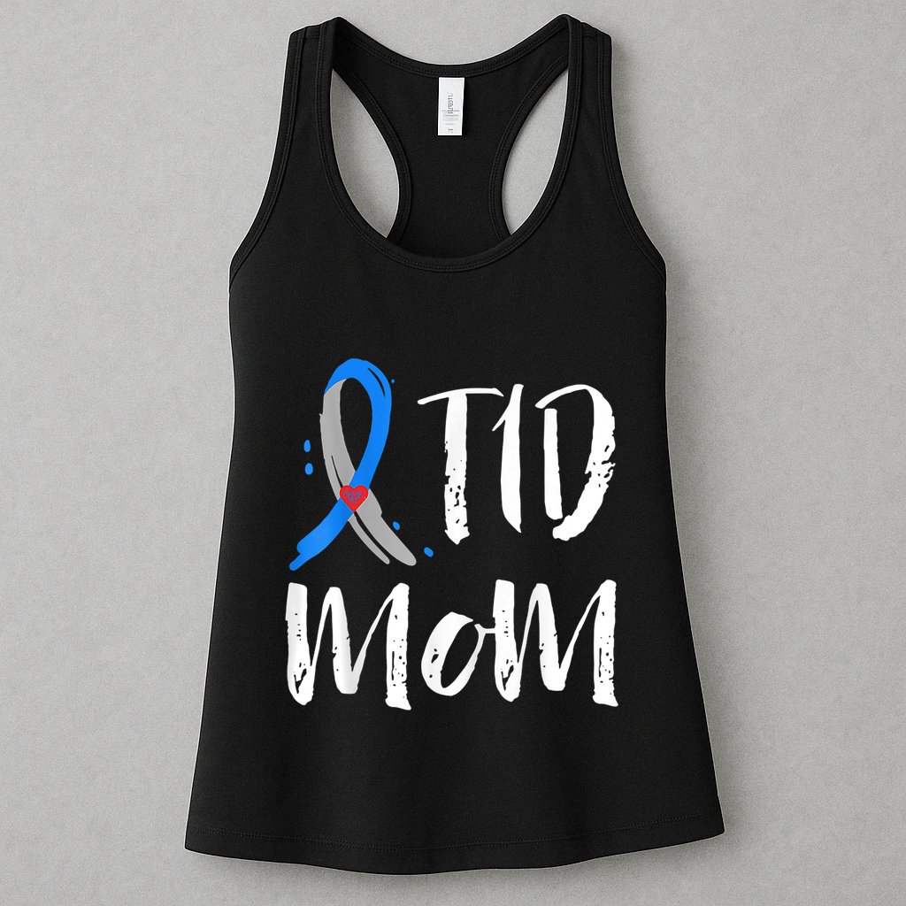 Wo T1D Mom Shirt Type 1 Diabetes Awareness Womens Tank Top
