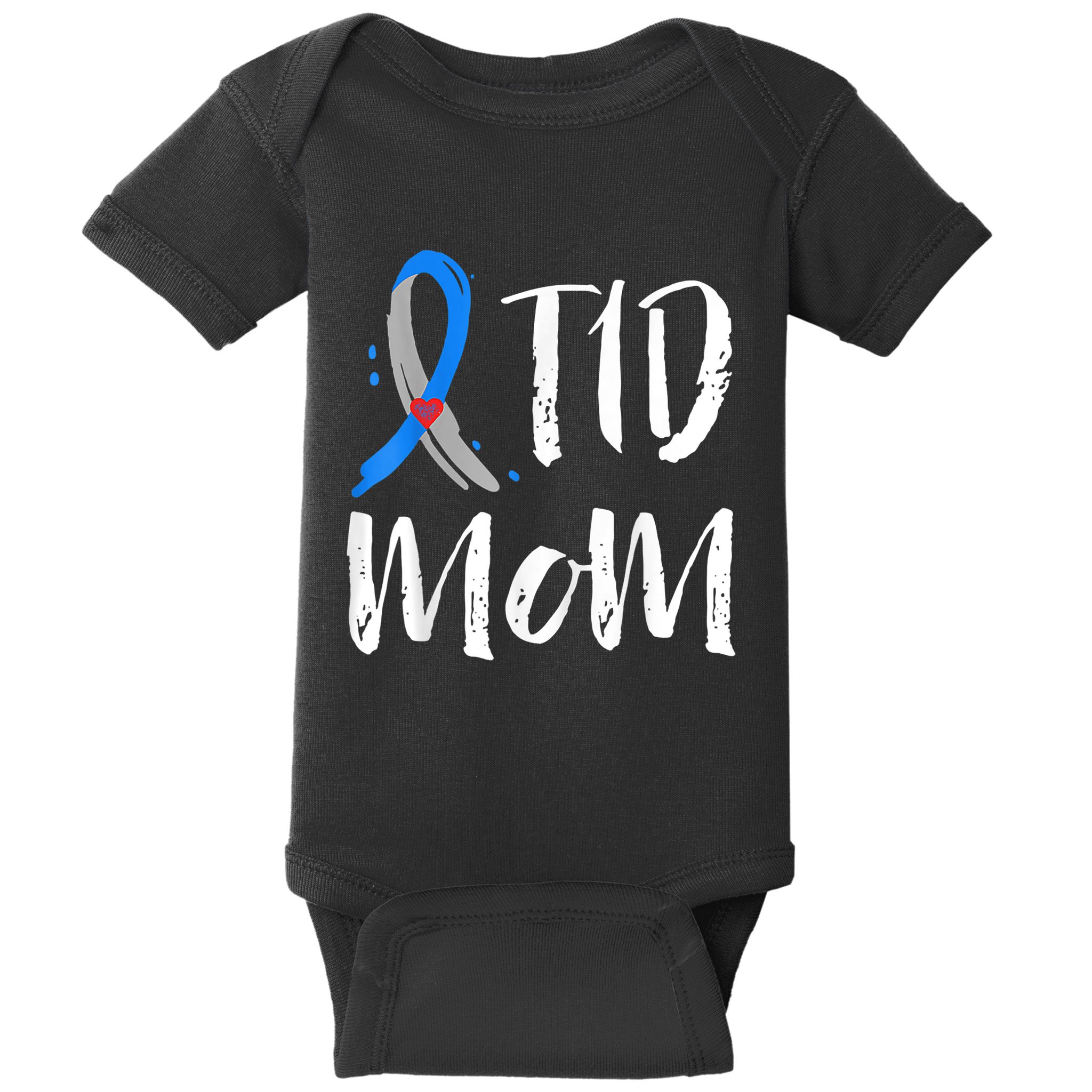 Wo T1D Mom Shirt Type 1 Diabetes Awareness Baby Bodysuit