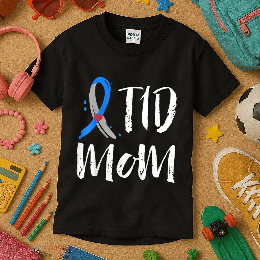 Wo T1D Mom Shirt Type 1 Diabetes Awareness Kids T-Shirt