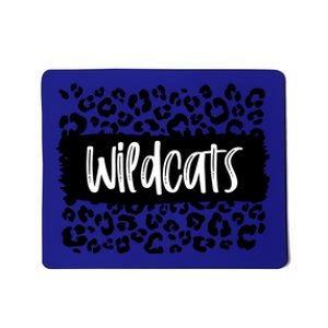 Wildcats Team Mascot School Spirit Game Night Leopard Print Cool Gift Mousepad