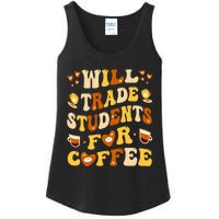 Will Trade My Students For Coffee Teacher ValentineS Day Ladies Essential Tank