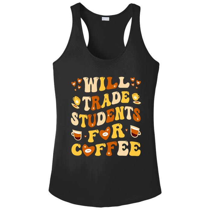 Will Trade My Students For Coffee Teacher ValentineS Day Ladies PosiCharge Competitor Racerback Tank