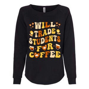 Will Trade My Students For Coffee Teacher ValentineS Day Womens California Wash Sweatshirt