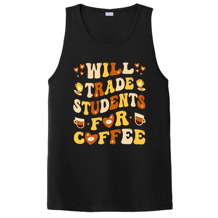 Will Trade My Students For Coffee Teacher ValentineS Day PosiCharge Competitor Tank