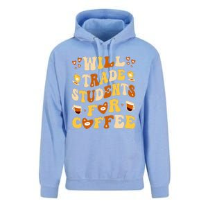 Will Trade My Students For Coffee Teacher ValentineS Day Unisex Surf Hoodie