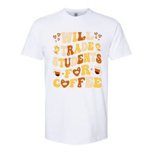 Will Trade My Students For Coffee Teacher ValentineS Day Softstyle CVC T-Shirt