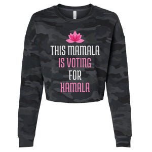 Wo This Mamala Is Voting For Kamala Harris 2024 Lotus Flower Cropped Pullover Crew