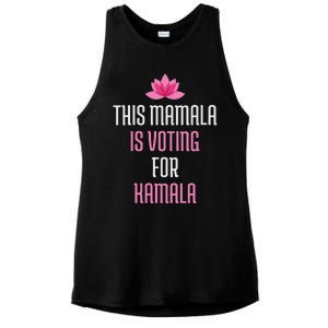 Wo This Mamala Is Voting For Kamala Harris 2024 Lotus Flower Ladies PosiCharge Tri-Blend Wicking Tank