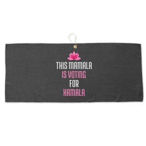 Wo This Mamala Is Voting For Kamala Harris 2024 Lotus Flower Large Microfiber Waffle Golf Towel