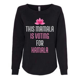 Wo This Mamala Is Voting For Kamala Harris 2024 Lotus Flower Womens California Wash Sweatshirt