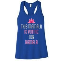 Wo This Mamala Is Voting For Kamala Harris 2024 Lotus Flower Women's Racerback Tank