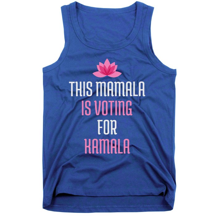 Wo This Mamala Is Voting For Kamala Harris 2024 Lotus Flower Tank Top