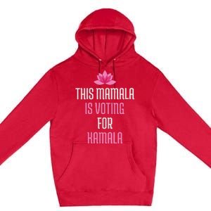 Wo This Mamala Is Voting For Kamala Harris 2024 Lotus Flower Premium Pullover Hoodie