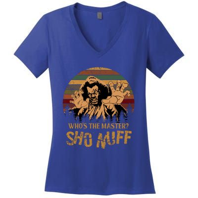 Who's The Master? Sho Nuff Vintage The Last Dragon Women's V-Neck T-Shirt