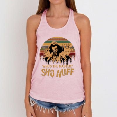 Who's The Master? Sho Nuff Vintage The Last Dragon Women's Knotted Racerback Tank