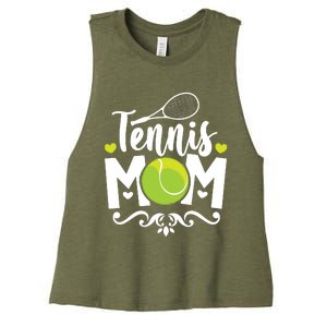 Womens Tennis Mom Women's Racerback Cropped Tank