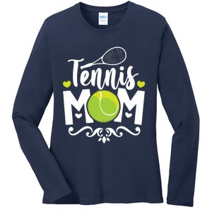 Womens Tennis Mom Ladies Long Sleeve Shirt