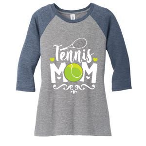 Womens Tennis Mom Women's Tri-Blend 3/4-Sleeve Raglan Shirt