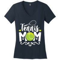 Womens Tennis Mom Women's V-Neck T-Shirt