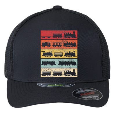 Wagon Train Model Train Conductor Train Lover Vintage Train Flexfit Unipanel Trucker Cap