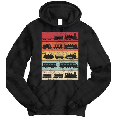 Wagon Train Model Train Conductor Train Lover Vintage Train Tie Dye Hoodie