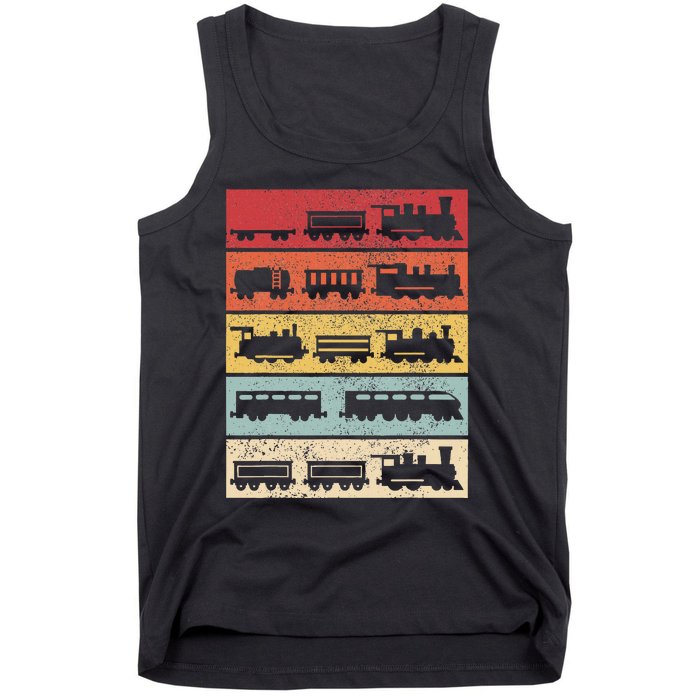 Wagon Train Model Train Conductor Train Lover Vintage Train Tank Top