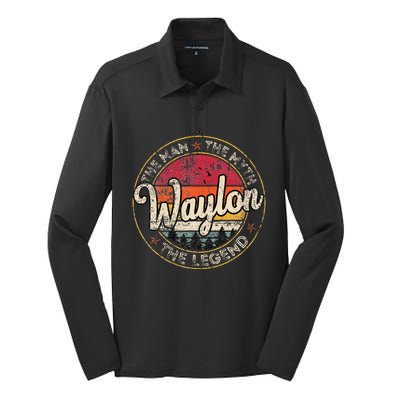 W.A.Y.L..O.N The Man The Myth The Legend Personalized Name Silk Touch Performance Long Sleeve Polo