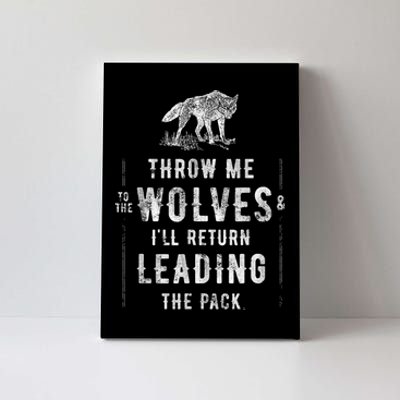 Wolf Throw Me To The Wolves Leadership Canvas