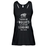 Wolf Throw Me To The Wolves Leadership Ladies Essential Flowy Tank