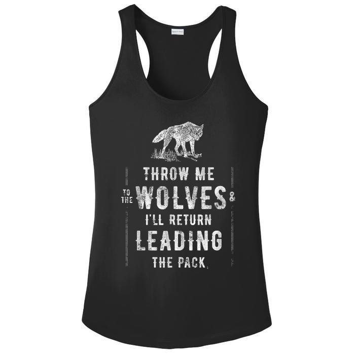 Wolf Throw Me To The Wolves Leadership Ladies PosiCharge Competitor Racerback Tank