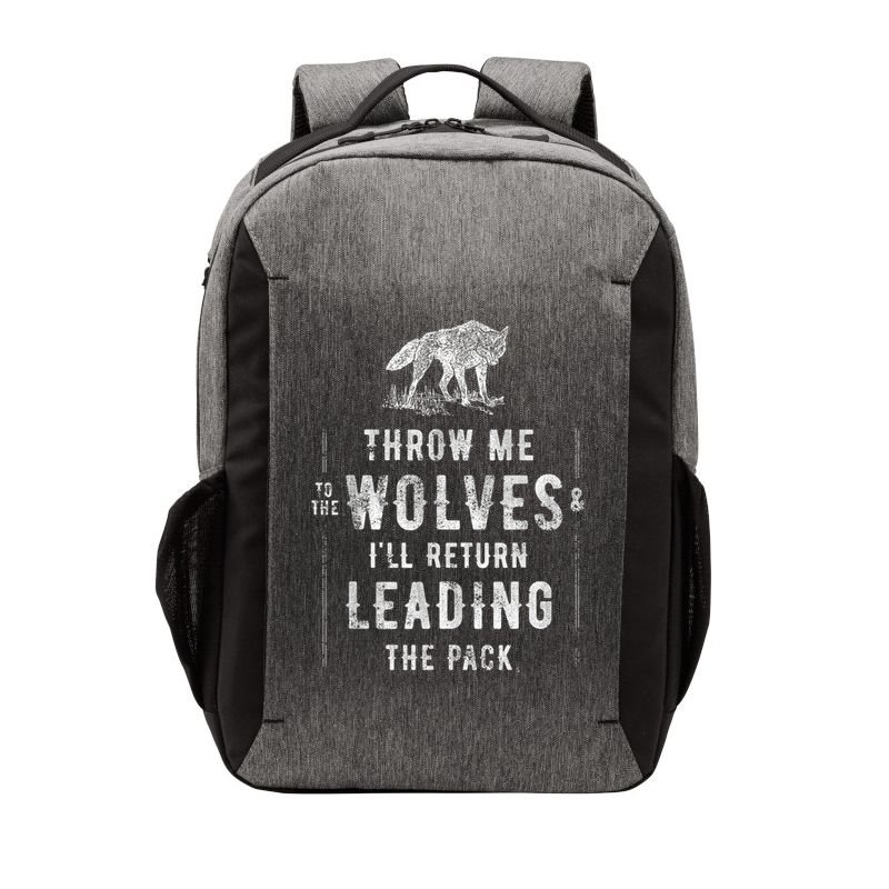 Wolf Throw Me To The Wolves Leadership Vector Backpack