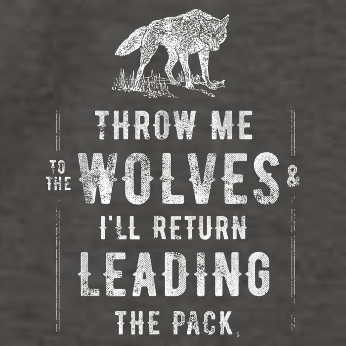 Wolf Throw Me To The Wolves Leadership Vector Backpack
