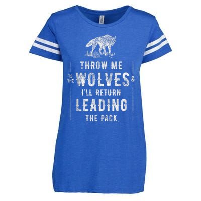 Wolf Throw Me To The Wolves Leadership Enza Ladies Jersey Football T-Shirt