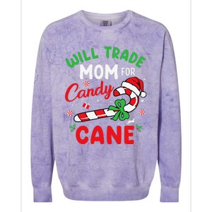 Will Trade Mom For Candy Cane Christmas Funny Colorblast Crewneck Sweatshirt