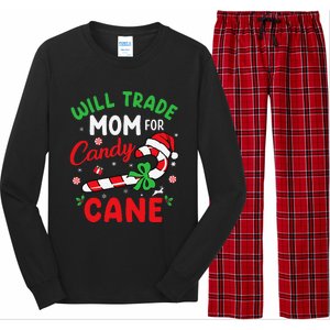 Will Trade Mom For Candy Cane Christmas Funny Long Sleeve Pajama Set