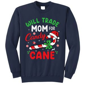 Will Trade Mom For Candy Cane Christmas Funny Sweatshirt