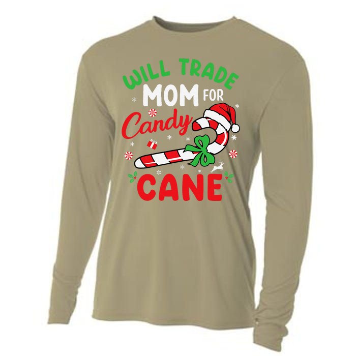 Will Trade Mom For Candy Cane Christmas Funny Cooling Performance Long Sleeve Crew