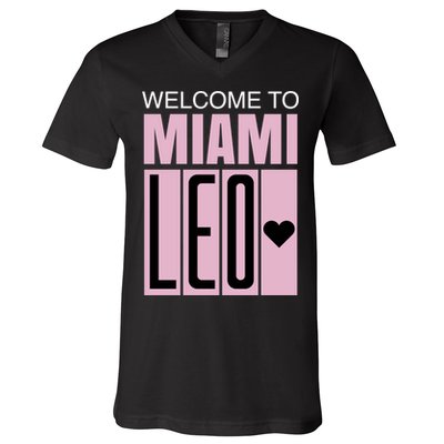 Welcome To Miami Leo 10 GOAT V-Neck T-Shirt