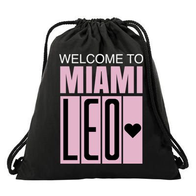 Welcome To Miami Leo 10 GOAT Drawstring Bag
