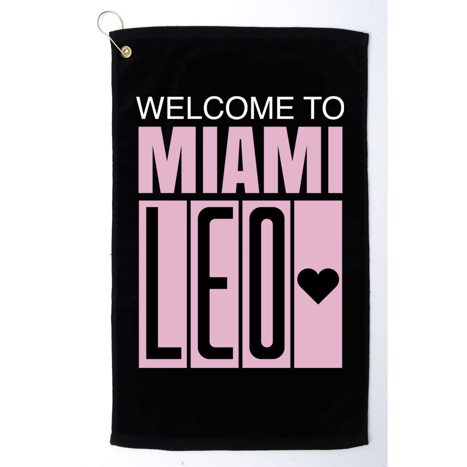 Welcome To Miami Leo 10 GOAT Golf Towel