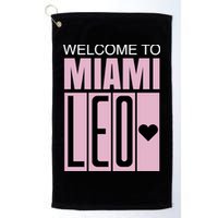 Welcome To Miami Leo 10 GOAT Golf Towel