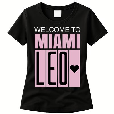 Welcome To Miami Leo 10 GOAT Womens T-Shirt