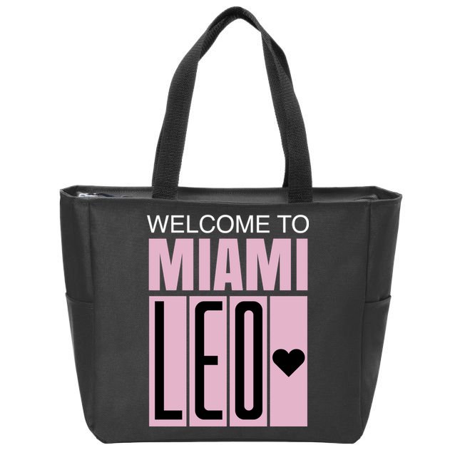 Welcome To Miami Leo 10 GOAT Zip Tote Bag