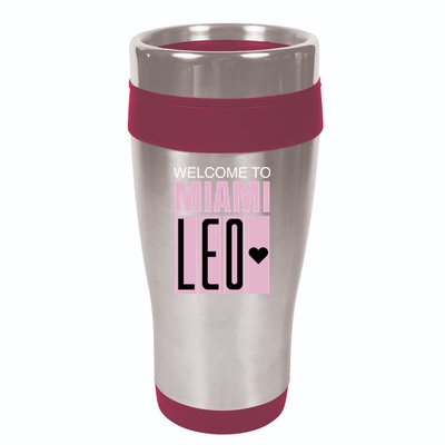 Welcome To Miami Leo 10 GOAT 16oz Travel Tumbler