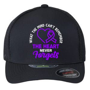 What The Mind Can't Remember The Heart Never Forgets Pancreatic Cancer Flexfit Unipanel Trucker Cap